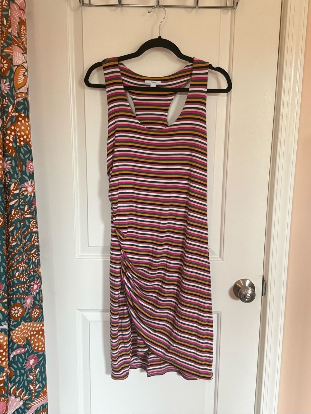 Striped Bodycon Racerback Dress Sporty Vacation Resortwear Cruise Y2K
